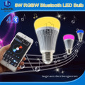 CE rohs phone controled led smart bluetooth music lamp, bluetooth controled led bulb